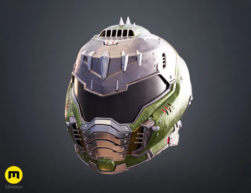 Mô hình 3D Mũ Doom Slayer Dark Ages (DOOM: The Dark Ages) - Image 1