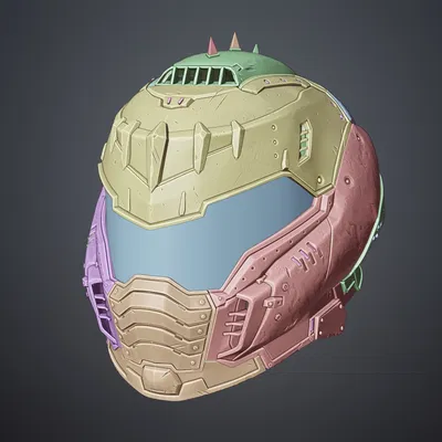 Mô hình 3D Mũ Doom Slayer Dark Ages (DOOM: The Dark Ages)