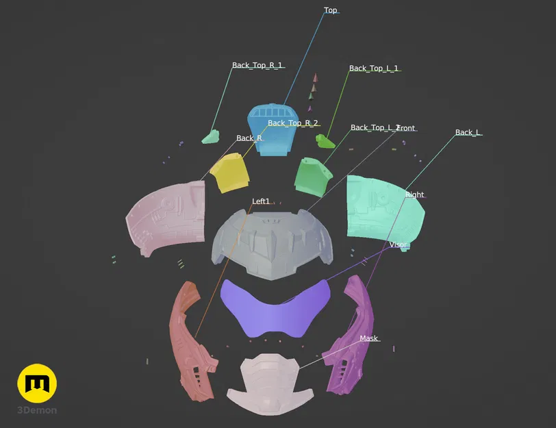 Mô hình 3D Mũ Doom Slayer Dark Ages (DOOM: The Dark Ages) - Image 7