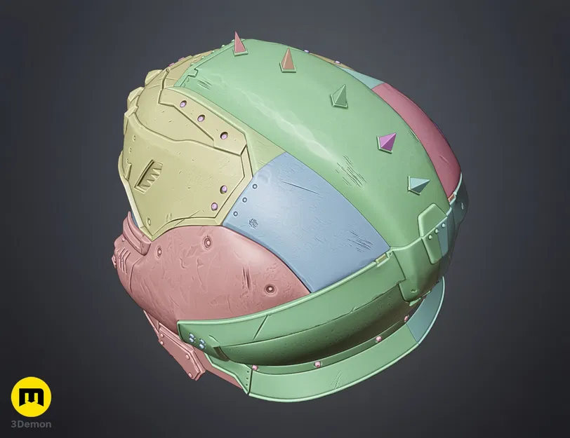 Mô hình 3D Mũ Doom Slayer Dark Ages (DOOM: The Dark Ages) - Image 14