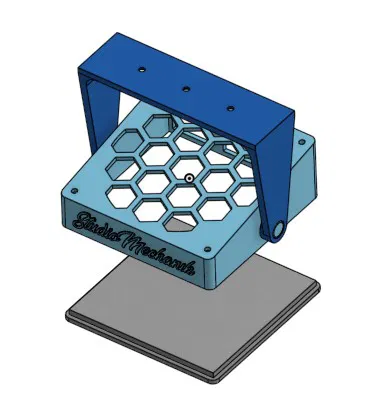 Giá đỡ quạt 120mm điều chỉnh góc xoay linh hoạt in 3D - Image 1