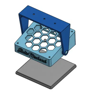 Giá đỡ quạt 120mm điều chỉnh góc xoay linh hoạt in 3D