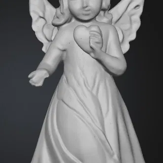 Mô hình thiên thần ôm trái tim (Angelo con cuore) in 3D trang trí