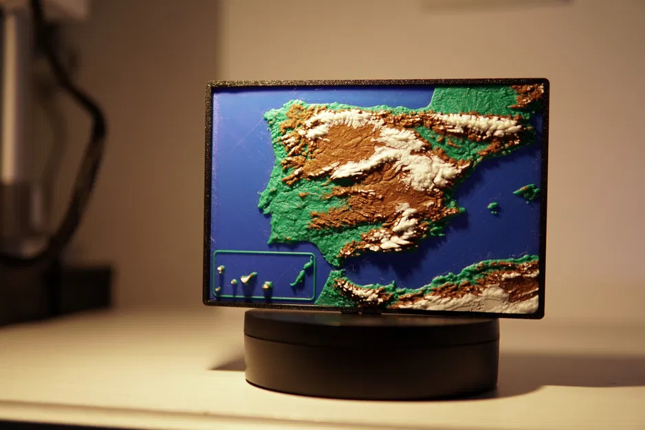 Bản đồ địa hình Tây Ban Nha - Bán đảo Iberia - Image 2