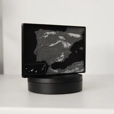 Bản đồ địa hình Tây Ban Nha - Bán đảo Iberia