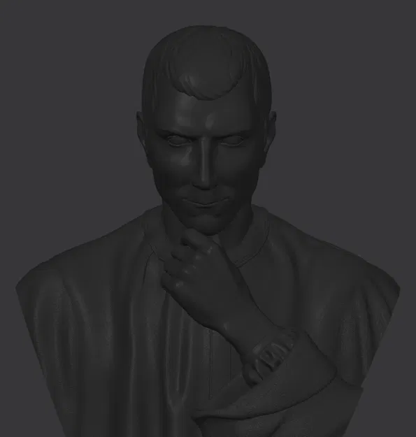 Mô hình tượng bán thân Niccolò Machiavelli in 3D nghệ thuật - Image 3