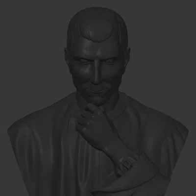 Mô hình tượng bán thân Niccolò Machiavelli in 3D nghệ thuật