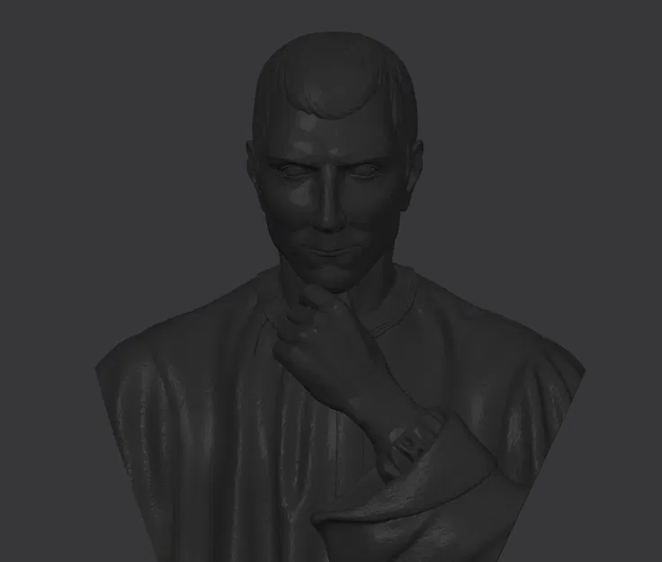 Mô hình tượng bán thân Niccolò Machiavelli in 3D nghệ thuật - Image 4