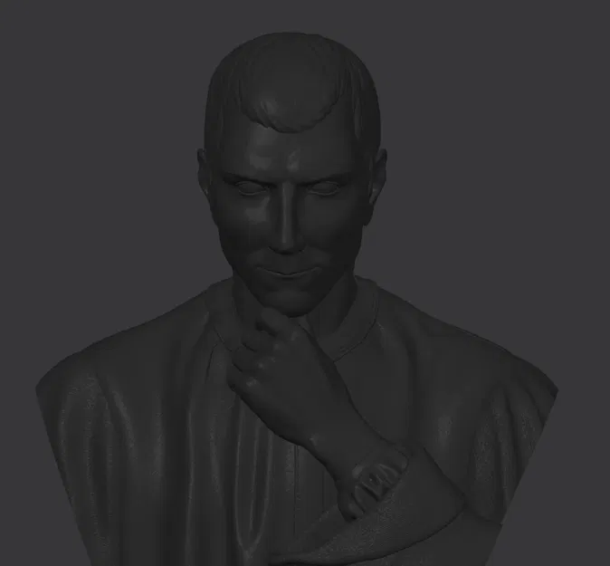 Mô hình tượng bán thân Niccolò Machiavelli in 3D nghệ thuật - Image 5