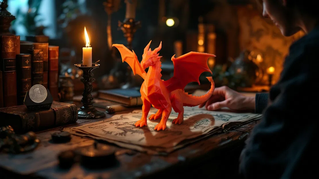 Mô hình Rồng Hình học (Geometric Dragon Figurine) - Image 1