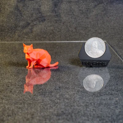 Mô hình chú mèo Low Poly (Sitting Cat) in 3D trang trí độc đáo