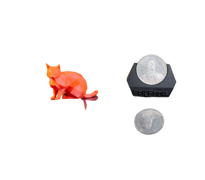 Mô hình chú mèo Low Poly (Sitting Cat) in 3D trang trí độc đáo - Image 3