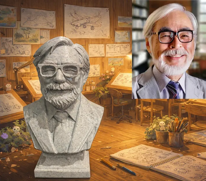 Tượng bán thân Hayao Miyazaki - Image 1