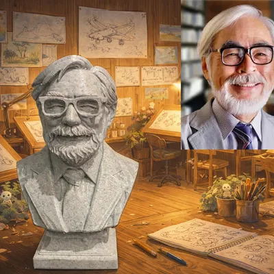 Tượng bán thân Hayao Miyazaki