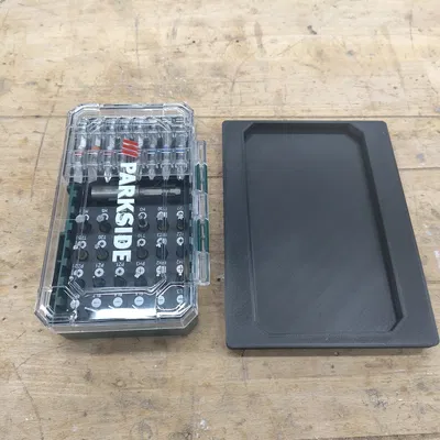 Khay Gridfinity 3x4 nông đựng bộ mũi khoan Parkside 37 chi tiết