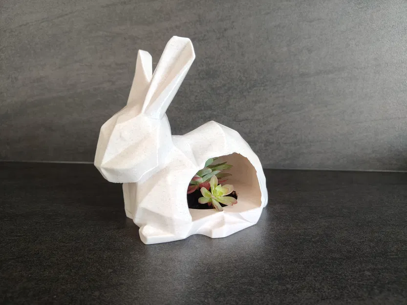 Bình hoa thỏ Low-poly - Image 3