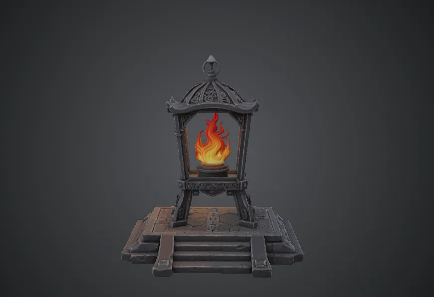 Đền Thờ Ngọn Lửa Vĩnh Cửu – Mô Hình Đài Tưởng Niệm Lửa Fantasy - Image 1