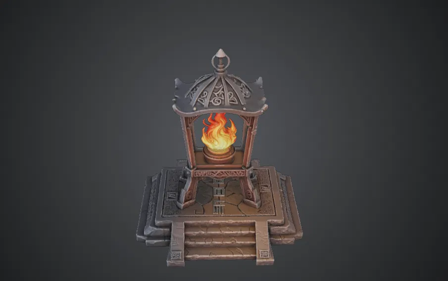 Đền Thờ Ngọn Lửa Vĩnh Cửu – Mô Hình Đài Tưởng Niệm Lửa Fantasy - Image 3