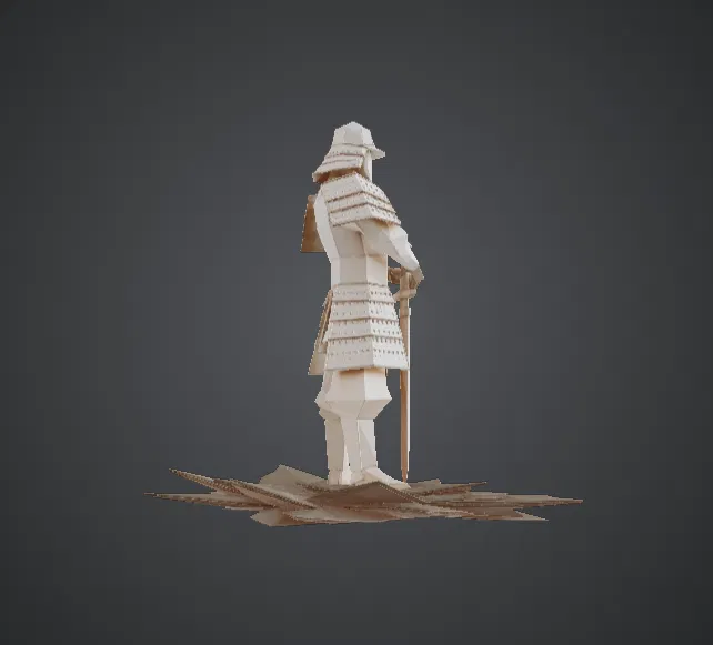 Tượng Samurai Origami - Tuyệt tác chiến binh giấy - Image 2