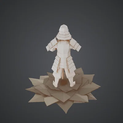 Tượng Samurai Origami - Tuyệt tác chiến binh giấy