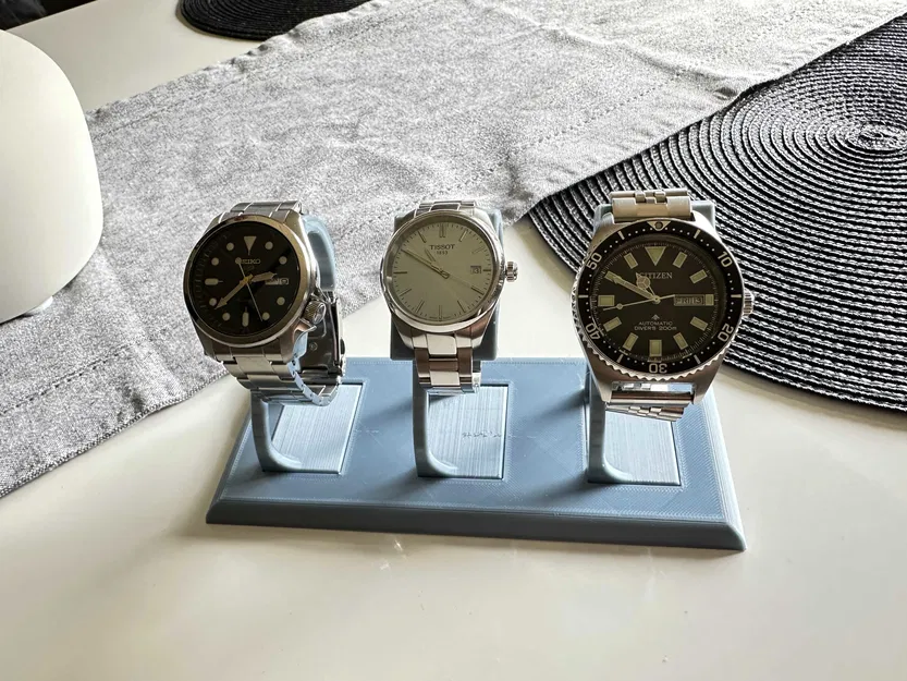 Giá đỡ đồng hồ 3 ngăn in 3D đơn giản và tinh tế - Image 1