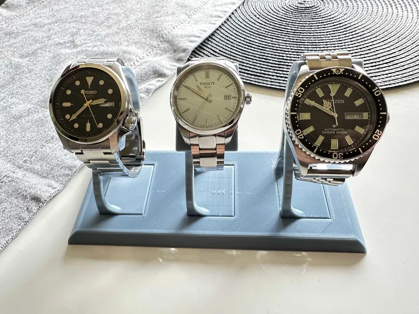 Giá đỡ đồng hồ 3 ngăn in 3D đơn giản và tinh tế - Image 3