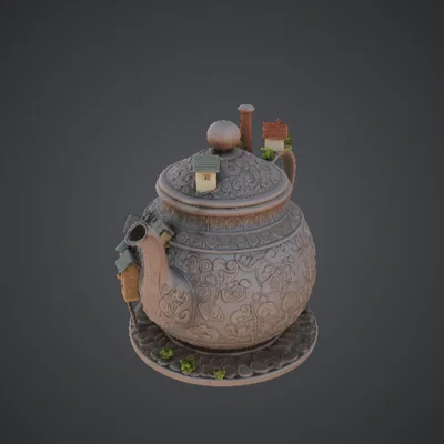 Teapot Village – Mô hình điêu khắc thị trấn ấm trà kỳ ảo