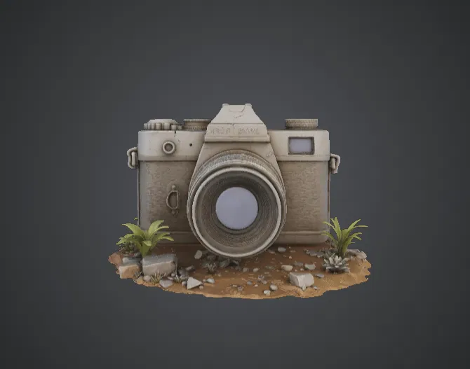 Vintage Camera Relic – Mô hình tàn tích máy ảnh cổ điển - Image 1