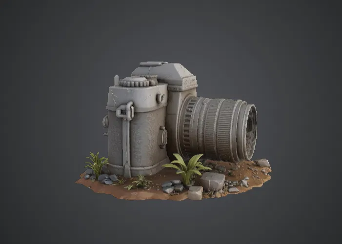 Vintage Camera Relic – Mô hình tàn tích máy ảnh cổ điển - Image 2