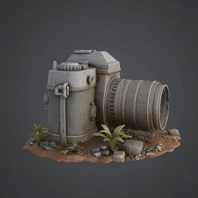 Vintage Camera Relic – Mô hình tàn tích máy ảnh cổ điển