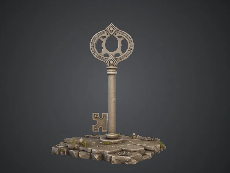 Tượng Đài Cổ Vật Chìa Khóa – Di Vật Chìa Khóa Xương Khổng Lồ Huyền Bí - Image 1