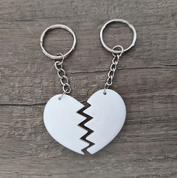 Mẫu mặt dây chuyền trái tim đôi in 3D siêu ý nghĩa - Image 1