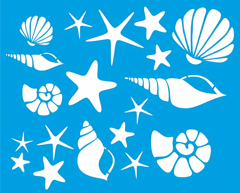 Stencil Hình Vỏ Sò - Image 1