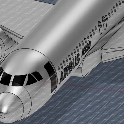 Mô hình máy bay Airbus A320 CEO (Current Engine Option) in 3D