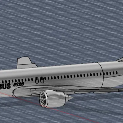 Mô hình máy bay Airbus A320 CEO (Current Engine Option) in 3D