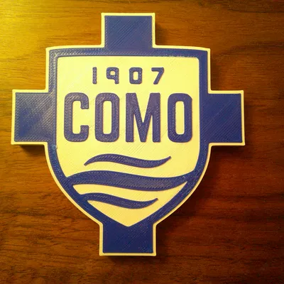 Mô hình logo Como 1907 độc đáo - Dễ in 3D làm lót ly hoặc trang trí
