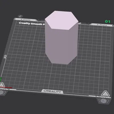Mô hình khối lăng trụ lục giác (Hexagonal Prism) in 3D sắc nét