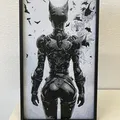 Mô hình khung xương Catwoman - HueForge - Thumbnail 1