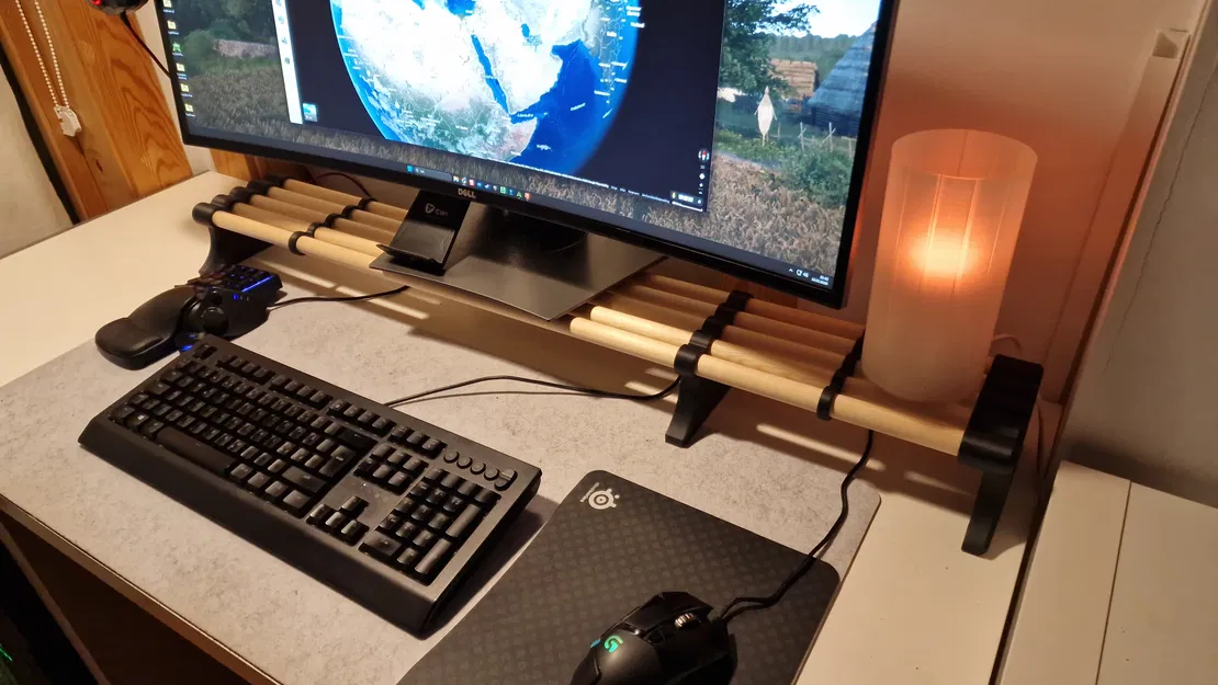 Bộ Kệ Đựng Đồ Để Bàn: Hệ Thống Module Thanh Gỗ Tròn 20mm - Image 1