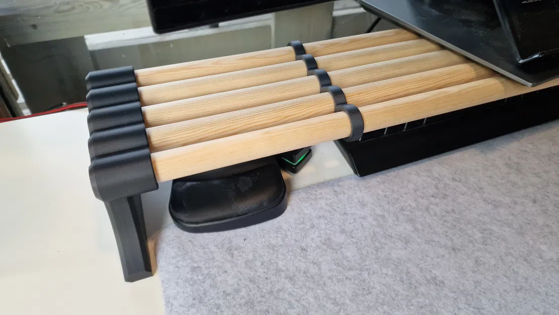 Bộ Kệ Đựng Đồ Để Bàn: Hệ Thống Module Thanh Gỗ Tròn 20mm - Image 2