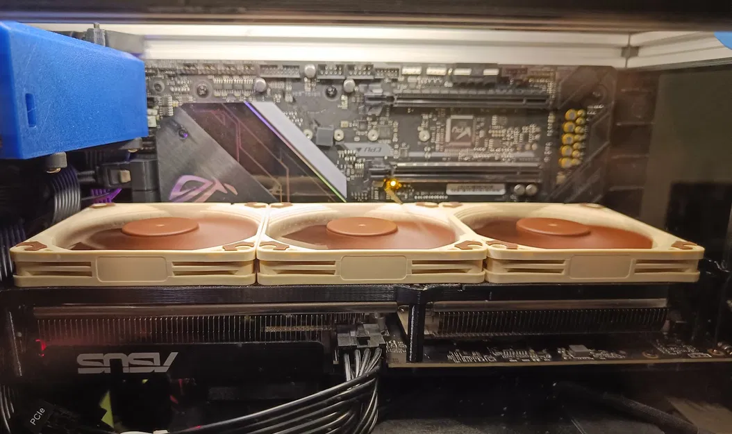 Giá đỡ quạt 92mm cho RTX 5060 Ti 16GB (dùng dây rút hoặc bắt ốc cứng) - Image 1