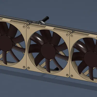 Giá đỡ quạt 92mm cho RTX 5060 Ti 16GB (dùng dây rút hoặc bắt ốc cứng)