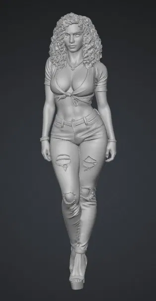 Mô hình 3D nhân vật nữ Crimson Knot on the City thời thượng - Image 1