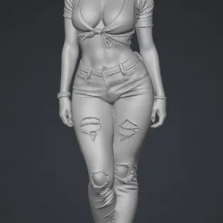 Mô hình 3D nhân vật nữ Crimson Knot on the City thời thượng