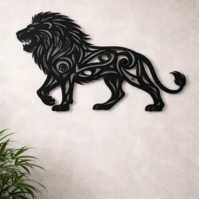 Tranh treo tường Sư tử phong cách Tribal