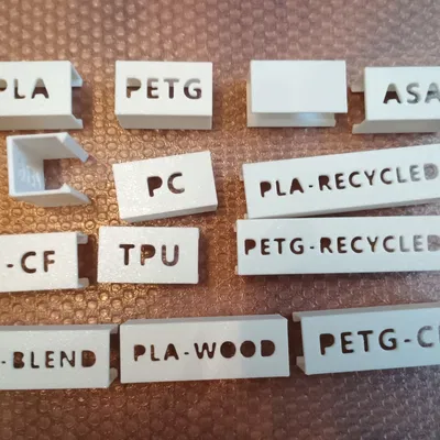 Bộ Nhãn Dán Cho Giá Đỡ Cuộn Nhựa 3D - Modular Filament Storage