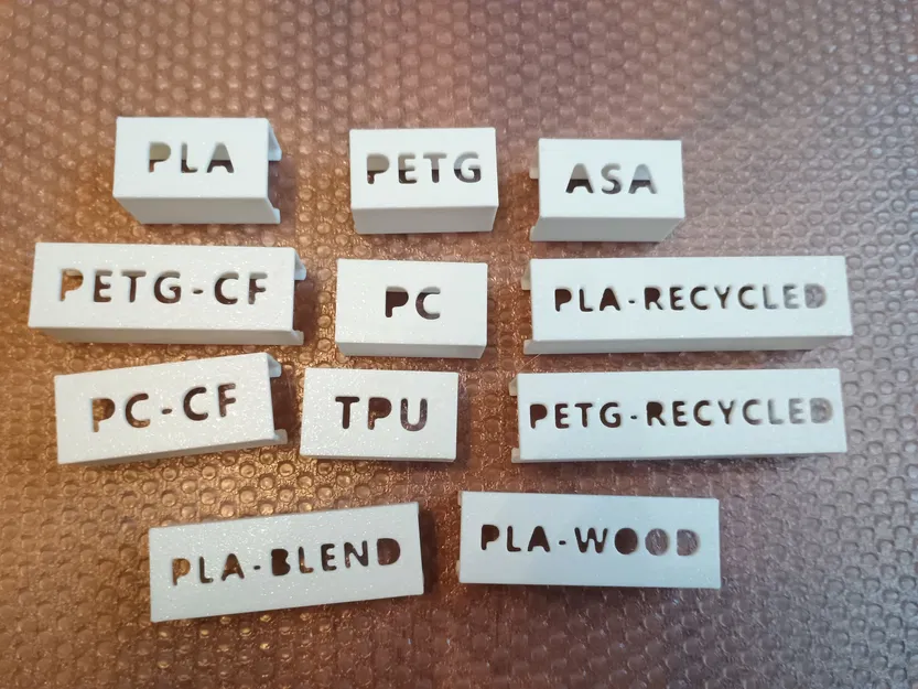 Bộ Nhãn Dán Cho Giá Đỡ Cuộn Nhựa 3D - Modular Filament Storage - Image 2