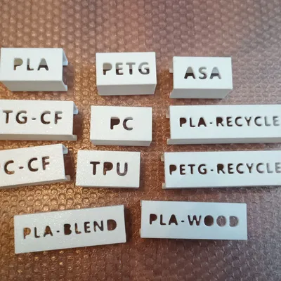 Bộ Nhãn Dán Cho Giá Đỡ Cuộn Nhựa 3D - Modular Filament Storage