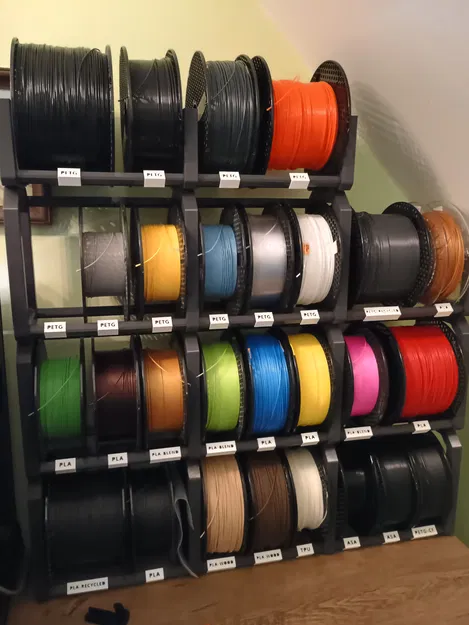 Bộ Nhãn Dán Cho Giá Đỡ Cuộn Nhựa 3D - Modular Filament Storage - Image 9