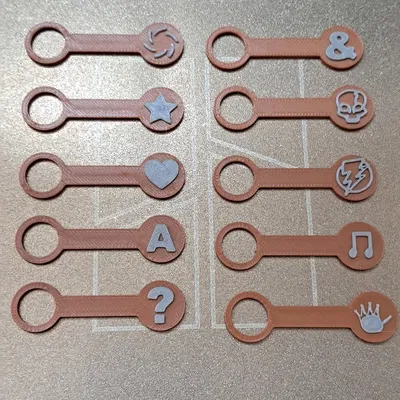 Đầu khóa kéo trang trí cá tính in 3D (Zipper Pull Logo)